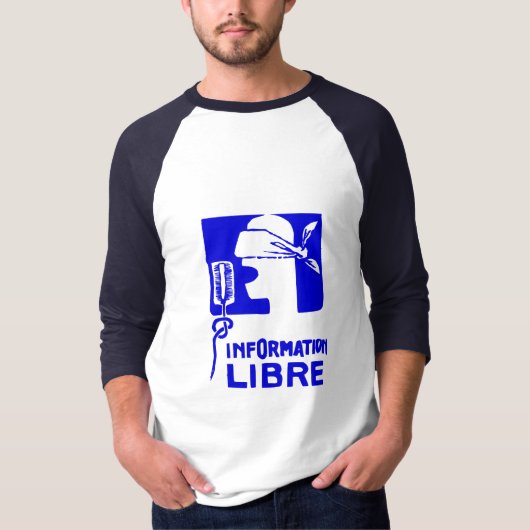 T-shirt de libre de l'information (Devant)