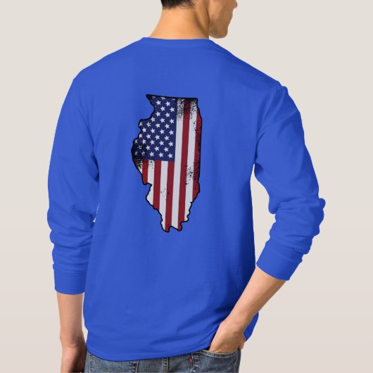 T-shirt de l'Illinois Patriot à long feutre (Dos)