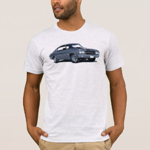 T-shirt de l'image tramée bleue '70 Chevelle de