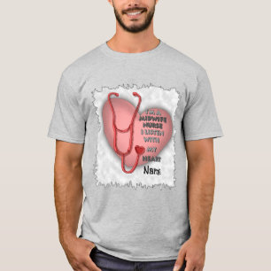 T-shirt de l'infirmière de sage-femme Red Heart