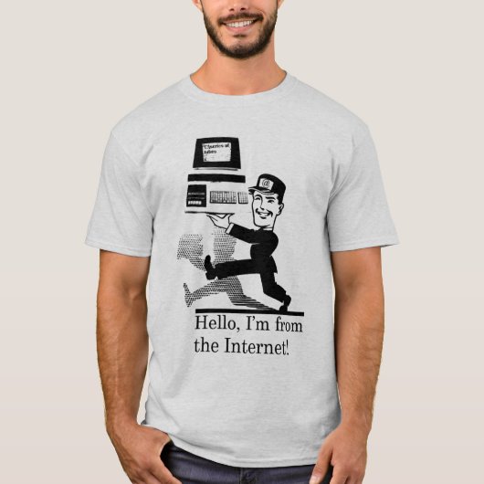 T-shirt De l'Internet (gris) (Devant)
