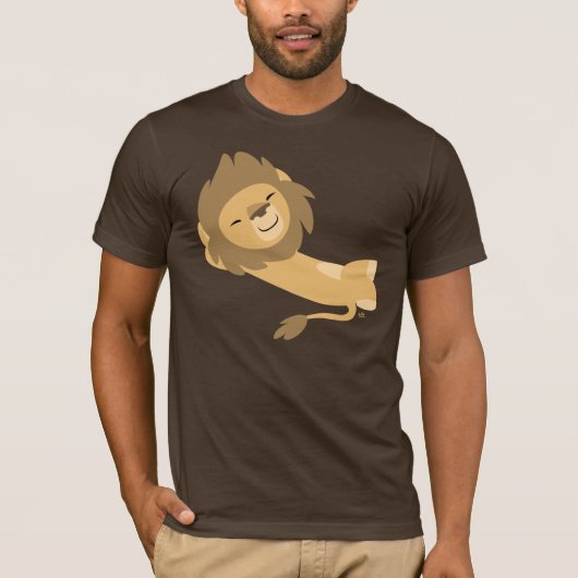 T-shirt de lion de bande dessinée de sièste (Devant)