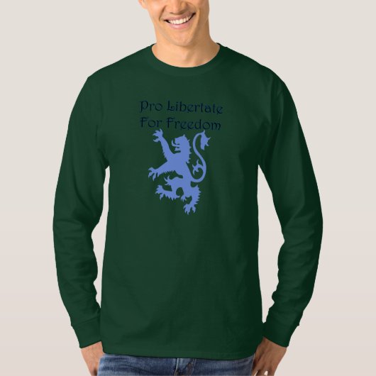 T-shirt de lion de devise de l'Ecosse Wallace de (Devant)