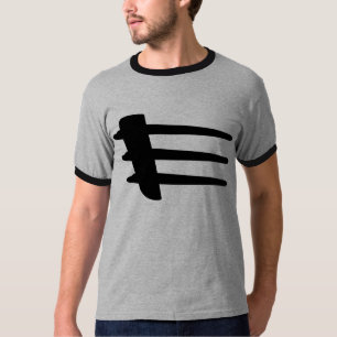 T-shirt de liston de côté de courant perturbateu