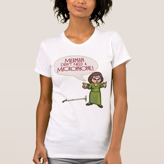 T-shirt de Lite des femmes de triton/microphone (Devant)