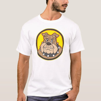 T-shirt de logo de bande dessinée de bouledogue