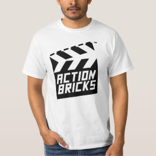 T-shirt de logo de bardeau de briques d'action
