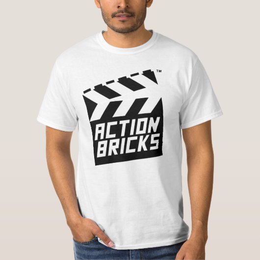 T-shirt de logo de bardeau de briques d'action (Devant)