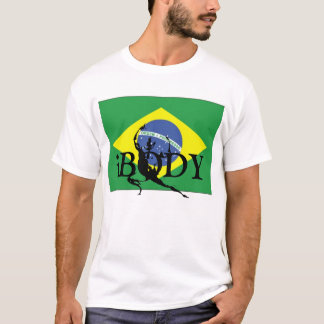 T-shirt de logo de drapeau du Brésil d'iBODY
