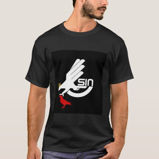 T-shirt de logo de péché (Devant)