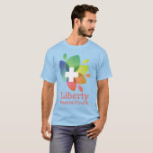 T-shirt de logo d'église baptiste de liberté grand (Devant entier)