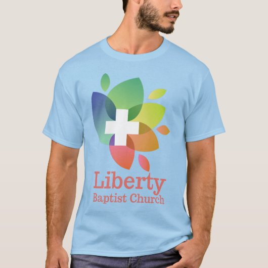 T-shirt de logo d'église baptiste de liberté grand (Devant)