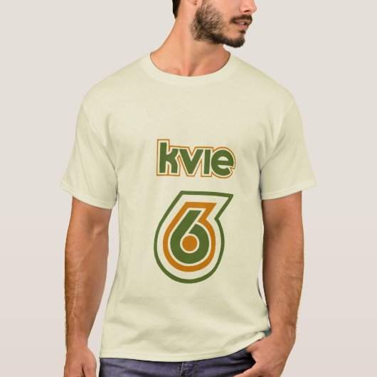T-shirt de logo des années 70 de KVIE rétro (Devant)