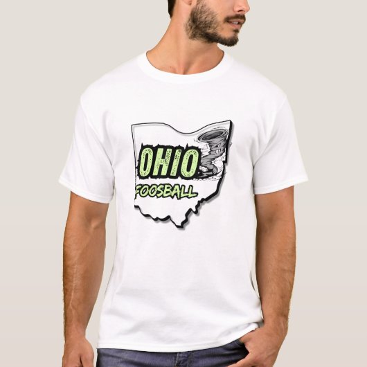 T-shirt de l'Ohio Foosball - Vert (Devant)