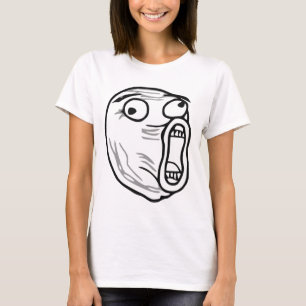 T-shirt De LOL de rire visage bruyant Meme de rage