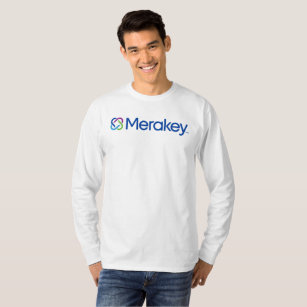T-shirt de Long-Douille de logo de Merakey