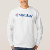 T-shirt de Long-Douille de logo de Merakey (Devant)