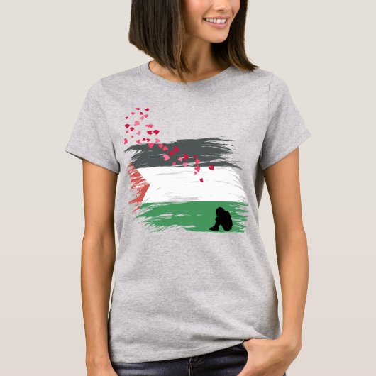 T-shirt de l'orphelin palestinien – Chagrin d'enfa (Devant)