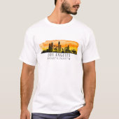 T-shirt de Los Angeles Skyline Latitude et Longitu (Devant)