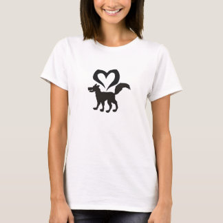 T-shirt ♥ de loup de ♥