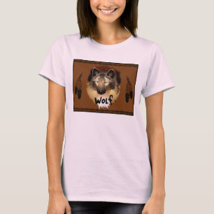 T-shirt de loup de Natif américain