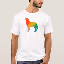 T-shirt de loup géométrique