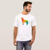 T-shirt de loup géométrique (Devant entier)