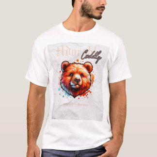 T-shirt de l'ours à aquarelle adorable - jolie pei