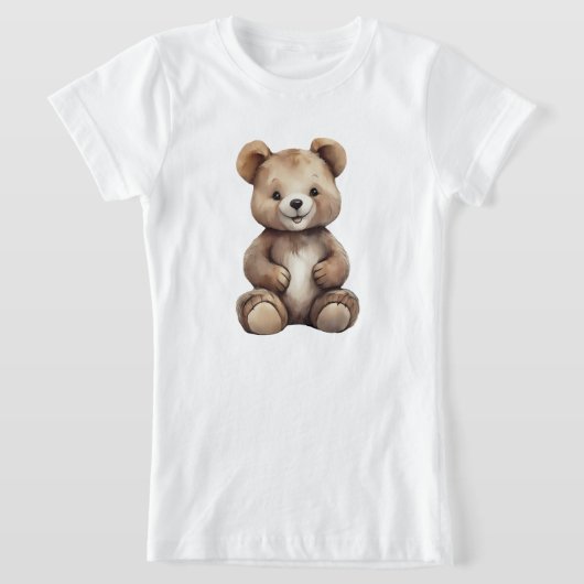T-shirt de l'ours mignon de la fille (Poser)