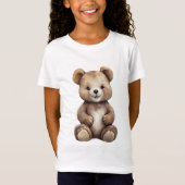 T-shirt de l'ours mignon de la fille (Devant)