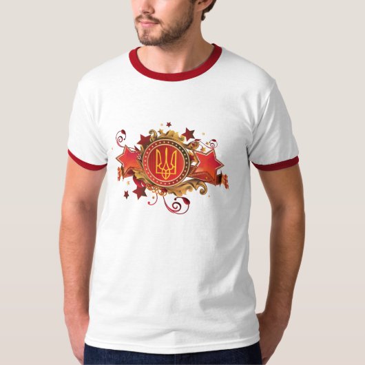 T-shirt de l'Ukraine. Emblème conçu (Devant)