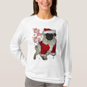 T-shirt de lumière de carlin de Père Noël