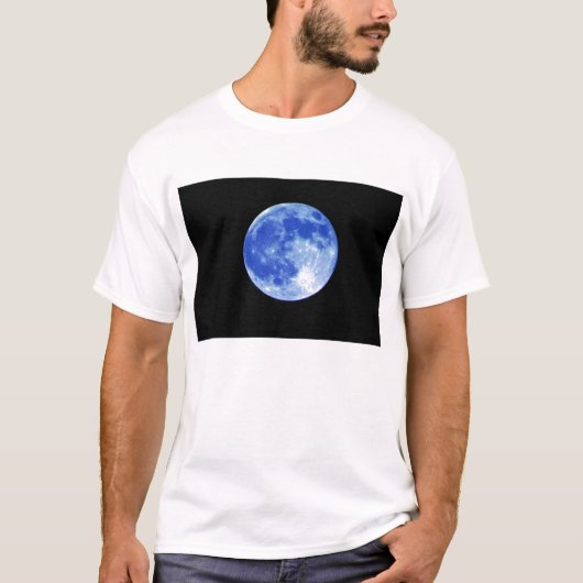 T-shirt de lune bleue (Devant)