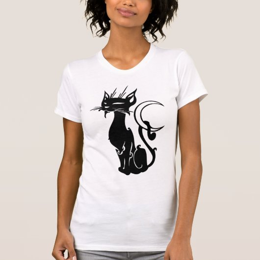 T-SHIRT DE LUNE DE CAT NOIR (Devant)