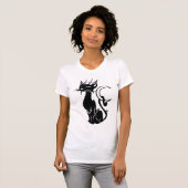 T-SHIRT DE LUNE DE CAT NOIR (Devant entier)