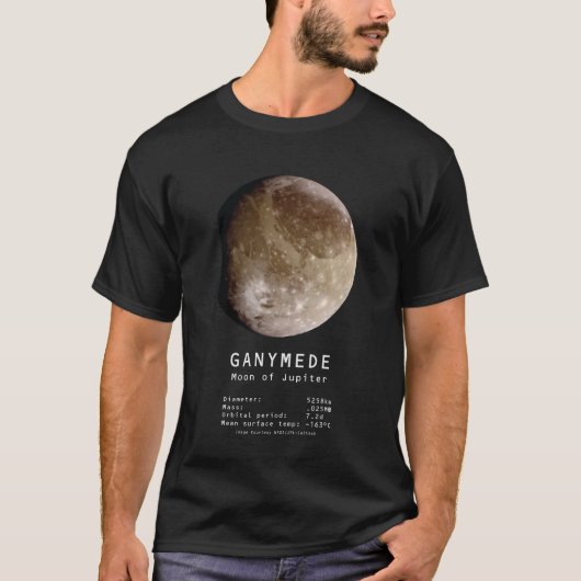 T-shirt de lune de Ganymede (Devant)