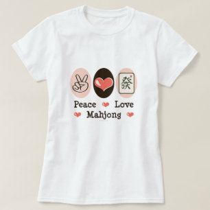 T-shirt de Mahjong d'amour de paix