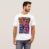 T-shirt de main de Hamsa de bruit de mod (Devant entier)