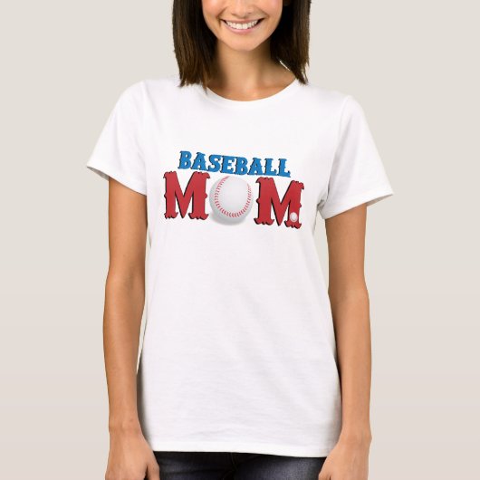 T-shirt de maman de base-ball (Devant)