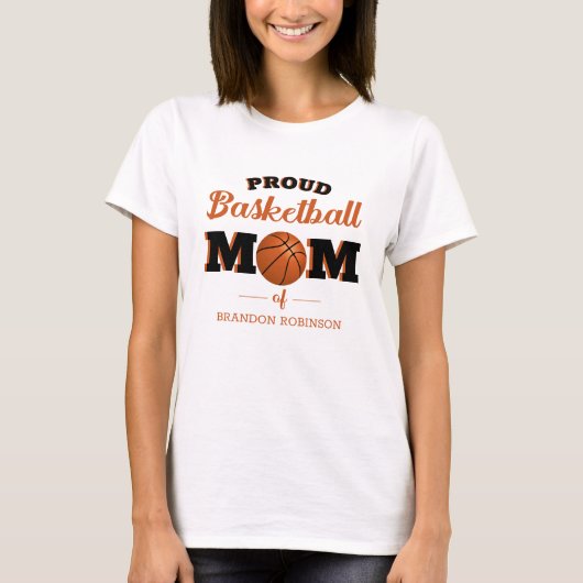 T-shirt de maman de basket-ball personnalisé (Devant)