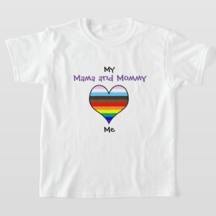 T-shirt de maman et maman arc-en-ciel