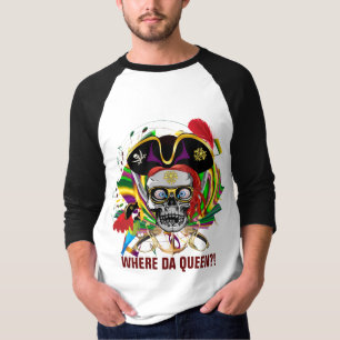 T-shirt De mardi gras d'habillement de pirate d'avant de