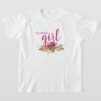 T-Shirt de mariage floral aquarelle rose Demoisell