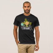 T-shirt de mariage moderne mint tableau noir pour (Devant entier)