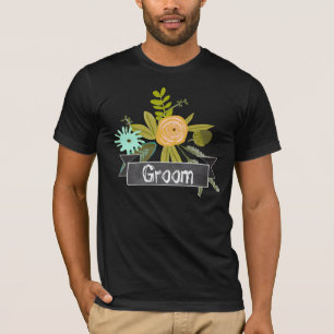 T-shirt de mariage moderne pour mari en tableau no