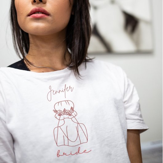T-shirt de mariée pour enterrement de vie de jeune