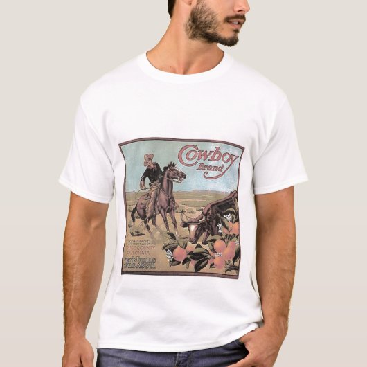 T-shirt de marque de cowboy (Devant)