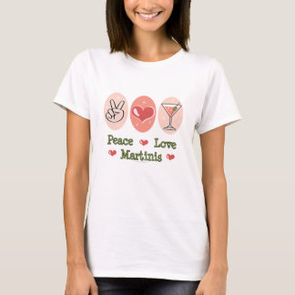 T-shirt de Martini d'amour de paix