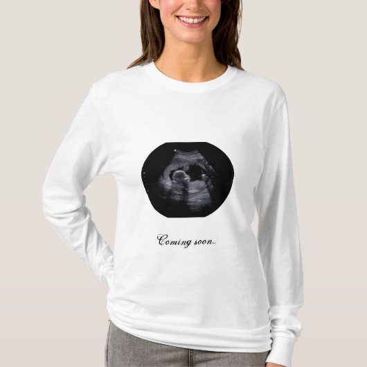 T-shirt de maternité avec image sonographie (Devant)