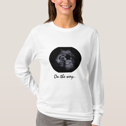 T-shirt de maternité avec image sonographie (Devant)